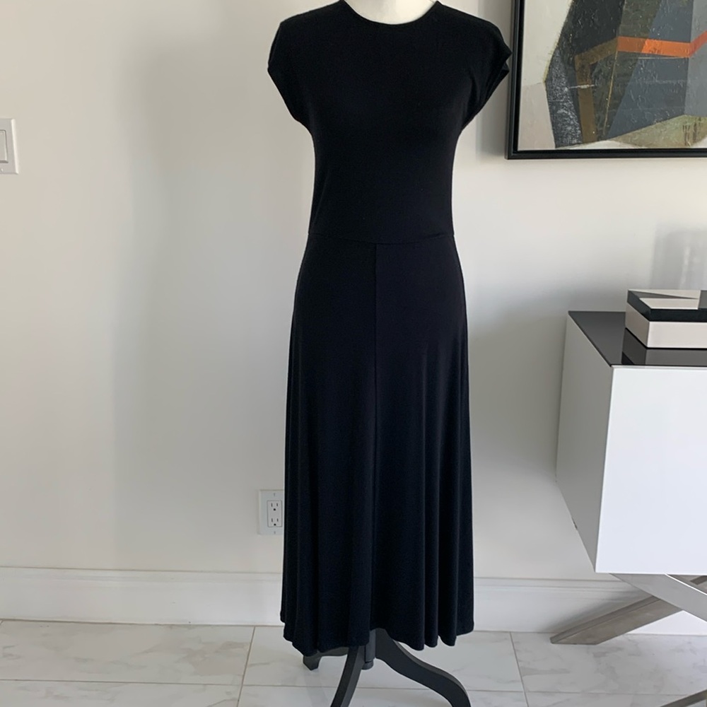 Vince black knit sleeveless midi dress - size M